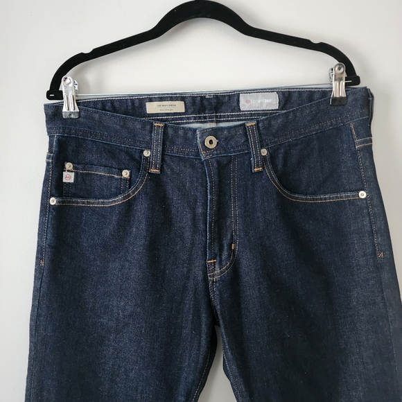 AG Adriano Goldschmied The Matchbox Slim Straight Dark Wash Jeans Size 34X34 - Picture 3 of 12